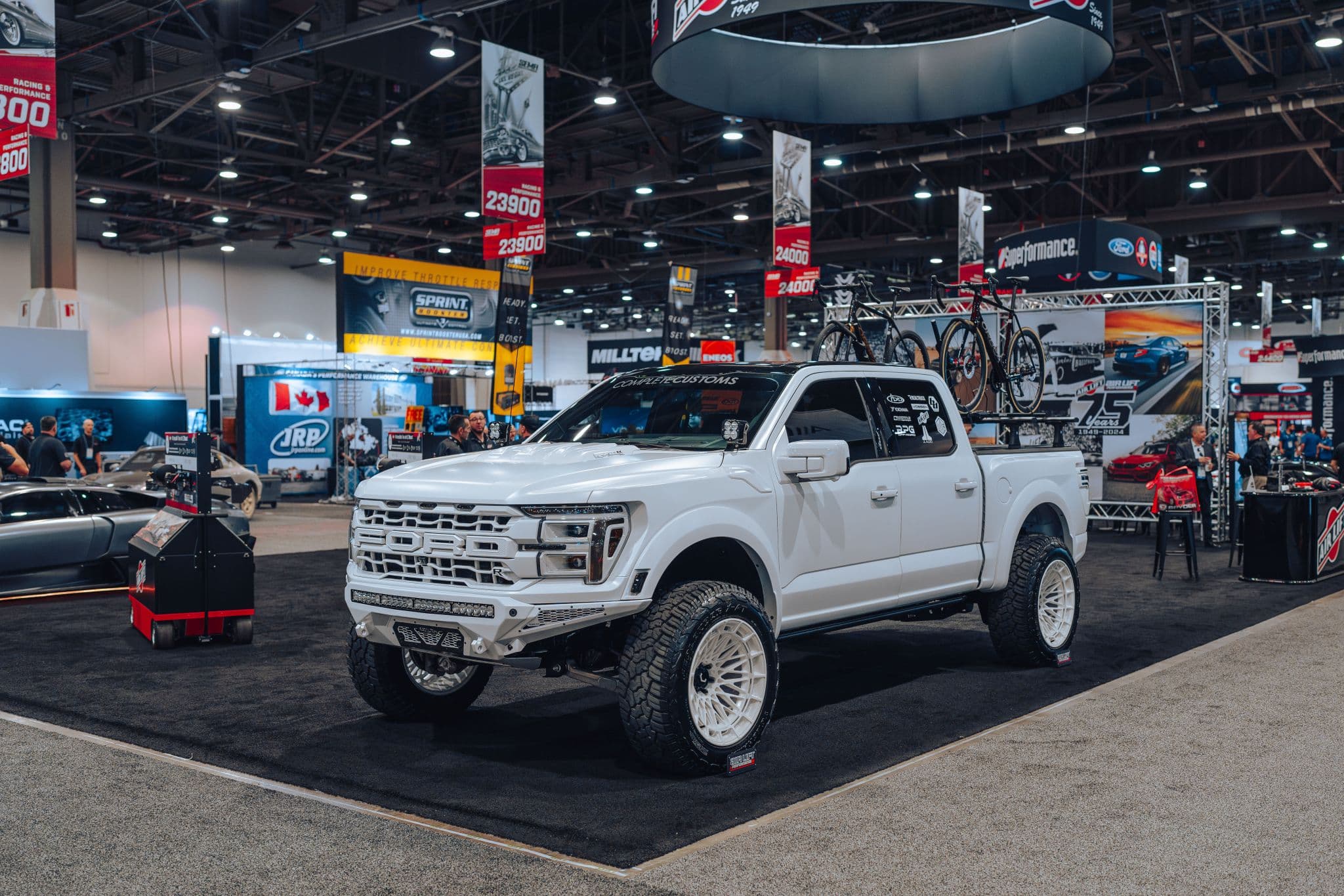 A load support vehicle equipped with Air Lift at SEMA 2024 in Las Vegas